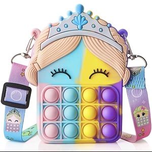 🪷New Girls Silicone Cute Unicorn Messenger Coin Purse